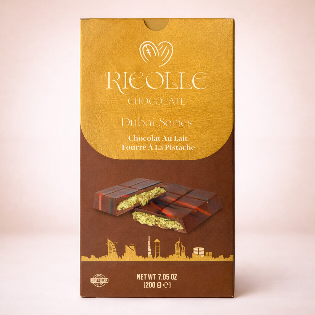 Ricolle Chocolate: Dubai Pistachio Series — Grande Bar (200g)