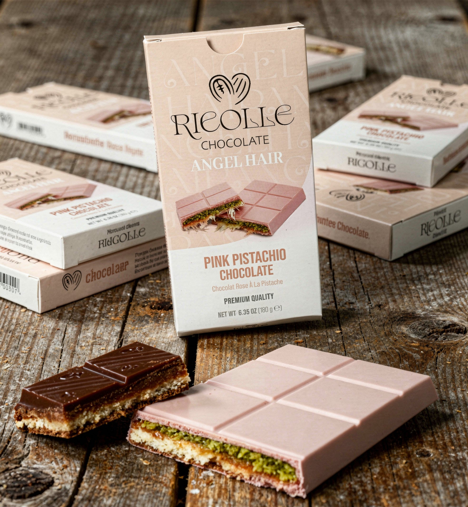 Ricolle Chocolate - Angel Hair Pink Pistachio
